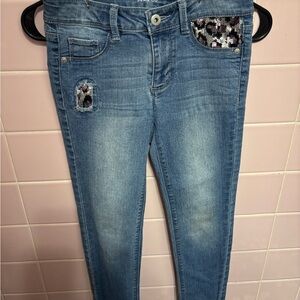 Arizona Jean Company Kids Jeans with Leopard Print Accents